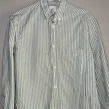 H&amp;M Men&#39;s Shirt with Green and White Stripes - $11.76