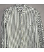 H&amp;M Men&#39;s Shirt with Green and White Stripes - $217.37 MXN