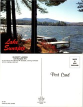New Hampshire Lake &amp; Mount Sunapee Blodgett Landing Docks Pines Vintage Postcard - £7.35 GBP