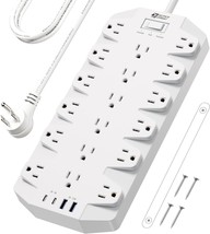 Power Strip Surge Protector 18 Outlets with 2 USB C 2 USB A Ports 1875W ... - $75.35