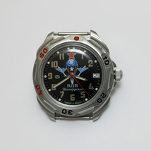 Vintage Mens Watch Vostok Komandirskie VDV Parachute Black Dial Red Star... - $480.00