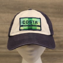 Costa Del Mar Traveler Hat Blue White Born On The Water Baseball Cap adjustable - £17.07 GBP