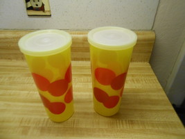 tupperware tumblers with lids set of 2 polka-dot tumblers with size G lids - £9.53 GBP