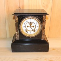 Antique Ansonia French Marble Cased ~ Open Escapement 8 Day Clock ~ Running - £337.37 GBP