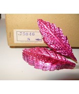 8gross Vintage Millinery Flower pink-red Metallic Paper Leaves craft sup... - £205.27 GBP