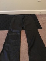 Carson Women&#39;s Black Genuine Leather Pants Zip &amp; Button Pockets Size 6 - £143.02 GBP