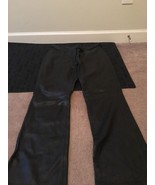 Carson Women&#39;s Black Genuine Leather Pants Zip &amp; Button Pockets Size 6 - £142.63 GBP