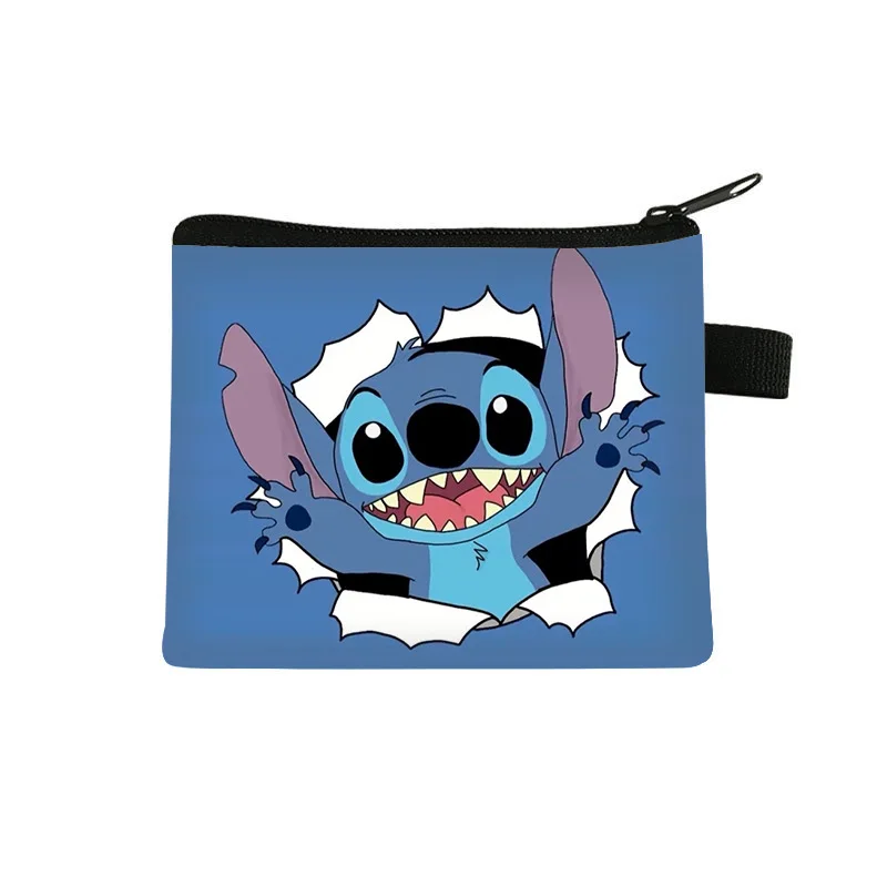New Anime Stitch Coin Purse Kawaii Lilo Stitch Wallet Cute Angel Storage... - $4.82