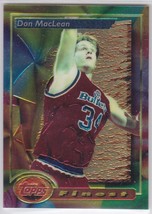 M) 1993- 94 NBA Topps Finest Basketball Trading Card Don MacLean #10 - £1.54 GBP