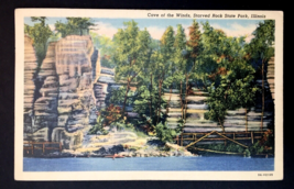 Cave of the Winds, Starved Rock State Park, Illinois Linen PC 1941 9A-H2165 - £6.32 GBP