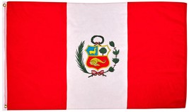 Country Flags &quot;O-R&quot; Peru National Flag 3 x 5 New 3x5 Large Peruvian Banner - £3.82 GBP