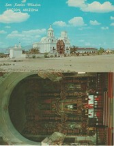 2 San Xavier Mission Tucson, Arizona Postcards Used 1960s Altar - $4.94