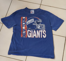 Vintage NY Giants Large Logo Graphic NFL T Shirt - Size Youth Large 14-26 - £16.23 GBP