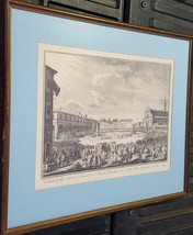 Beautiful Antique Etching Lithograph Print - Nice Frame - Gorgeous Antique Piece - £197.37 GBP