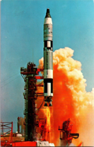 Vtg Postcard John F. Kennedy Space Center, N.A.S.A, Gemeni Titan 4 Launching - £5.02 GBP
