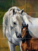 McCullough mountain Peaks wild horses mare foal ceramic tile mural backsplash - £47.47 GBP+