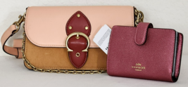 Coach Beat Chained Crossbody Bag Pink Blush Natural Tan &amp;/or Pink Wallet... - $85.49+
