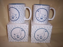 3 RUSS Duck Mug Blue New Vintage - £19.29 GBP