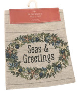 Table Runner Christmas Wreath Tapestry 13x72&quot; Seas &amp; Greeting Nautical B... - £23.14 GBP