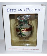 STUNNING FITZ &amp; FLOYD GLASS FLORENTINE OLD FASHIONED  PINECONES ORNAMENT... - $26.72