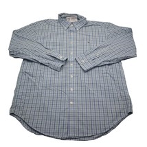 Vineyard Vines Shirt Mens L Blue Checked Shep &amp; Ian Whale Long Sleeve Button Up - $18.69