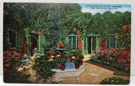 New Orleans Louisiana Courtyard of Little Theater Postcard A4 - £7.00 GBP