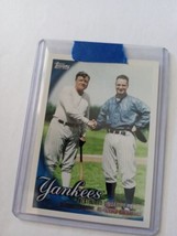 2010 Topps Babe Ruth &amp; Lou Gehrig Both Hof. Free Shipping! Mint. Card! Card #637 - £7.50 GBP
