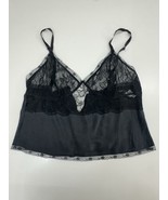 Victorias Secret Womens Cami Top Size Large Black Lace Silk Tank Top Int... - £18.56 GBP