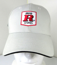 Big R Farm Stores Hat Strapback Baseball Cap Gray Tan Red Embroidered Logo - $11.83