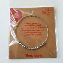 Boutique Swap Bops Stackable Bangle Bracelet Silver Beads Charms Sold Separately - £4.57 GBP