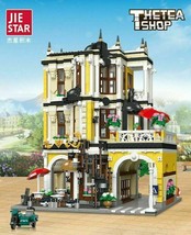 Tea Shop DIY Model Building Blocks Set City Street MOC Bricks Toys Kids ... - £101.67 GBP