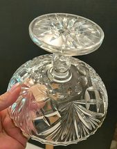 CRYSTAL GLASS PEDESTAL CANDY DISH 4.5" TALL image 3
