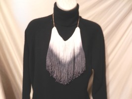 New Handmade Fringe Ombre Gypsy Boho  Bib Collar Necklace Magnetic Clasp - £12.73 GBP