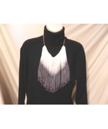 New Handmade Fringe Ombre Gypsy Boho  Bib Collar Necklace Magnetic Clasp - £12.63 GBP