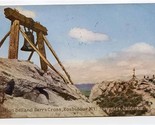Mission Bell and Serra Cross Roubidoux Mt Postcard Riverside California ... - $11.88