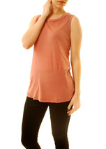 SUNDRY Womens Tank Top Essential Crew Neck Minimalistic Casual Brown Size S - £28.64 GBP