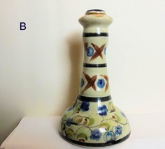 Hand Made Painted Candlestick Talavera Mexico 7&quot; Signed  B - £13.45 GBP