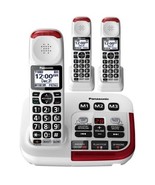 Panasonic KX-TGM420W Amp Cordless Phone Answering Machine and (2) Extra ... - £195.54 GBP