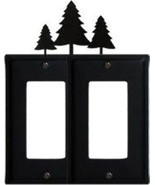 8 Inch Pine Trees Double GFI Cover - $32.84 CAD