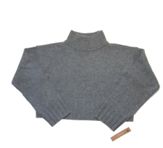 NWT Reformation Elvezia in Mid Grey Regenerative Wool Boxy Turtleneck Sweater S - £85.64 GBP