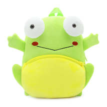 Anykidz 3D Green Frog School Backpack Cute Animal With Cartoon Designs Children  - £32.59 GBP