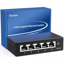 5 Port Gigabit Ethernet Switch Unmanaged Compatible with 10 100 1000M Ne... - £23.98 GBP