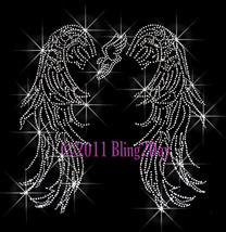 Angel Wings - Track Running Shoe - Iron on Rhinestone Transfer Bling Hot... - £11.14 GBP