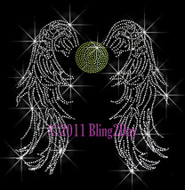 Angel Wings - Tennis - Iron on Rhinestone Transfer Bling Hot Fix Sports ... - £10.92 GBP