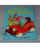 Child&#39;s Vintage Wonder Book The Too Little Fire Engine - $6.00