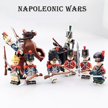 10pcs Napoleonic Wars French Soldiers Cavalry and British Soldiers Minifigures - £20.32 GBP