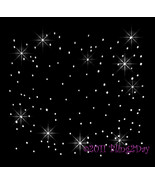 Bling Sheet 12&quot; X 12&quot; - CLEAR - Random Scattered - Iron on Rhinestone Tr... - £3.97 GBP