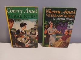 2 Cherry Ames Hardback Books 1946 Veteran&#39;s Nurse and 1961 Rural Nurse - £7.63 GBP