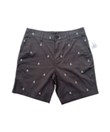 Lucky Brand Mens 34 Raven Embroidered Skull 9&quot; Stretch Twill Short - $611.86 MXN