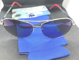 CaliBlue Silver Womens Gold Aviator Double Bridge Sunglasses Pilot w/ Ko... - £15.95 GBP